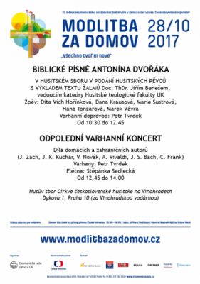 Biblické písně Antonína Dvořáka a odpolední varhanní koncert